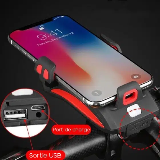 Support Téléphone Moto/Vélo Rolgno Anti-Vibration - Installation Sans Outils, Compatible Smartphones 4.7-6.9"